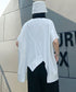 Asymmetric Hem Diagonal Cut T-Shirt